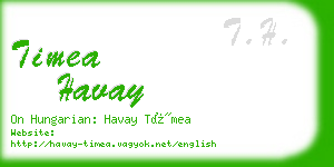 timea havay business card